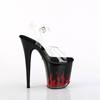 Pleaser - FLAMINGO808NLFL Sandale à bride à la cheville, Pole dance chaussures - Noir/Transparent Product image
